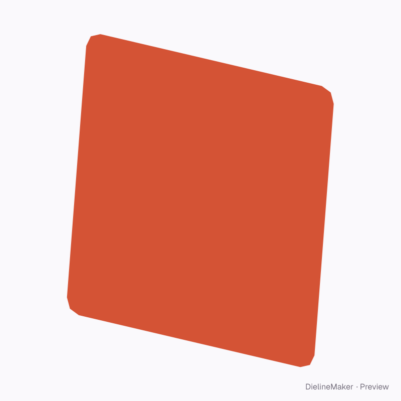 95 mm square coaster