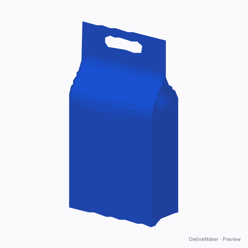 Box pouch with carry handle