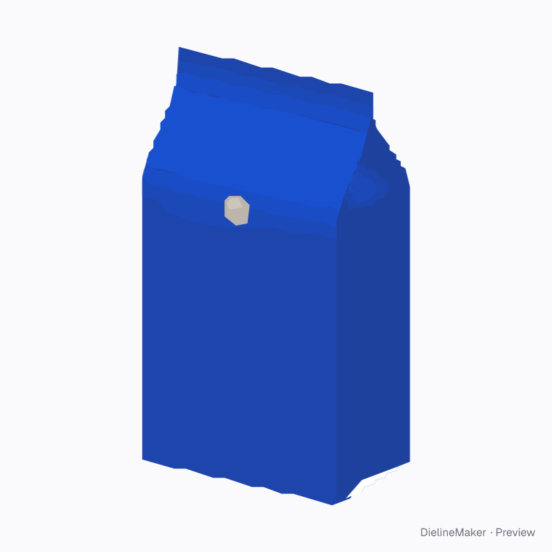 Large flat-bottom coffee bag