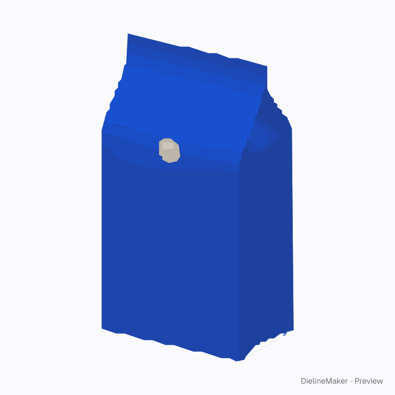 Medium flat-bottom coffee bag