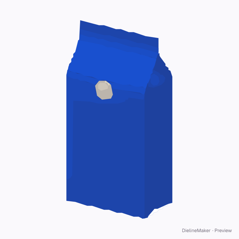 Small flat-bottom coffee bag