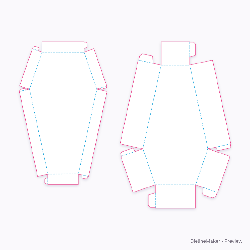 Flat dieline preview