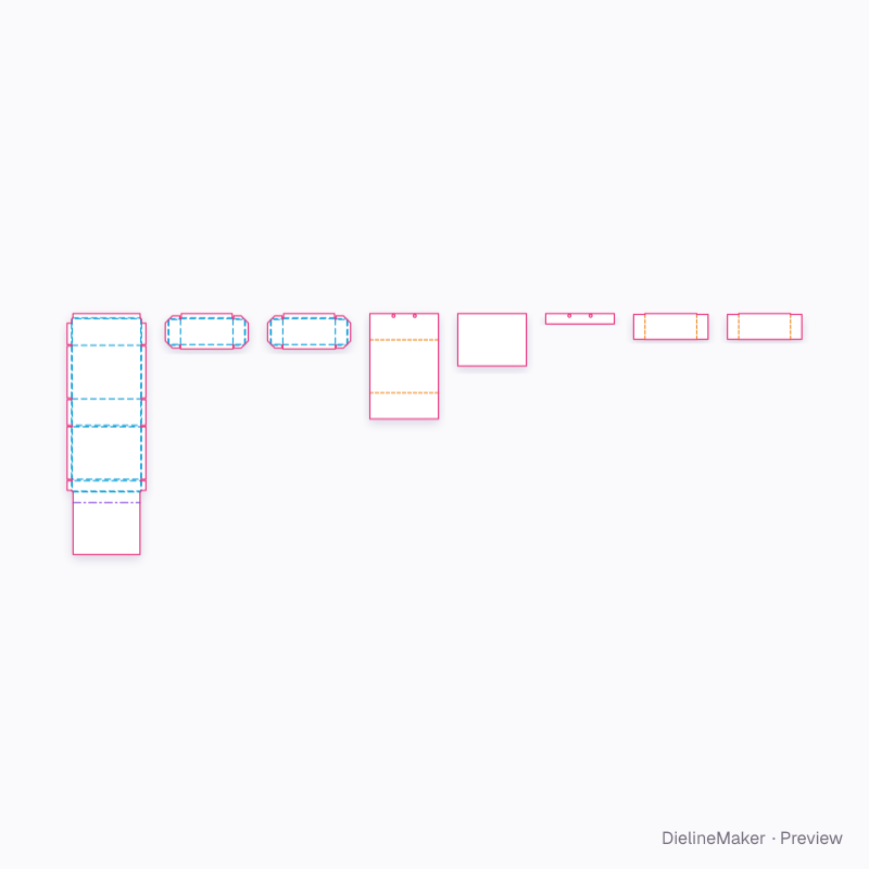 Bridesmaid proposal box flat dieline