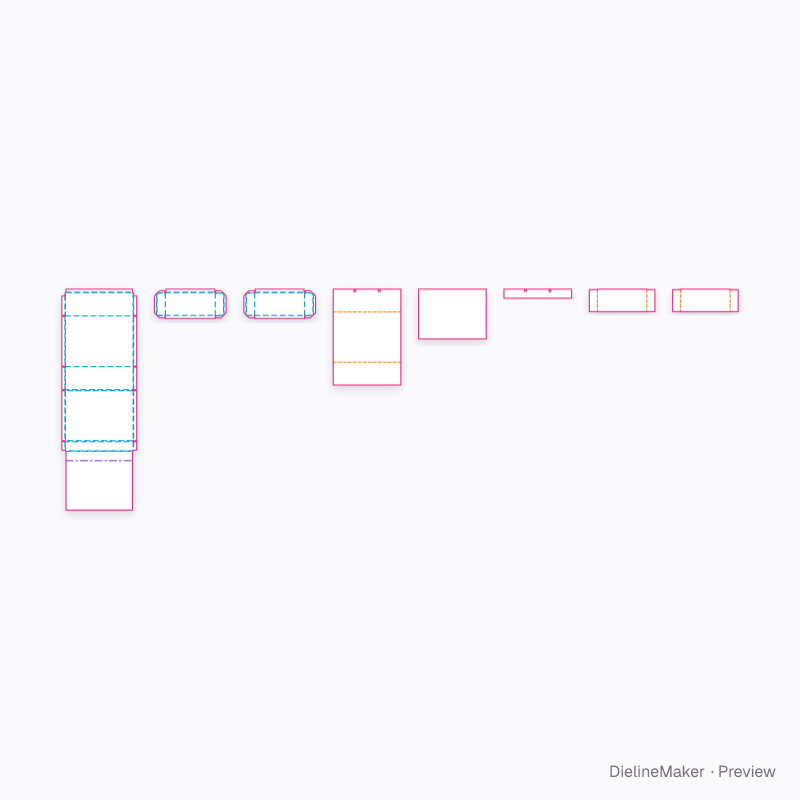 Corporate gift box flat dieline