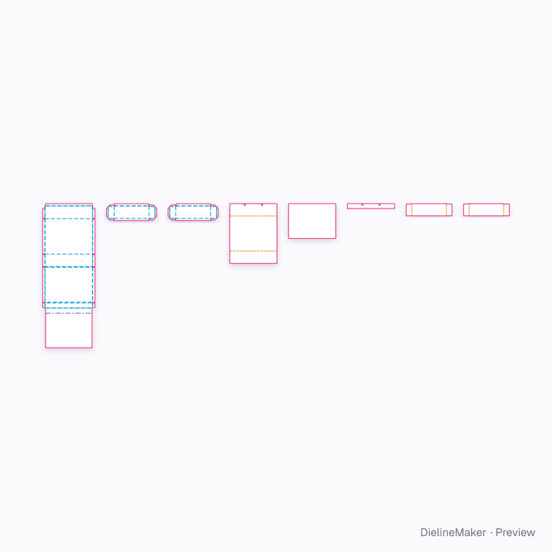 Flat dieline preview