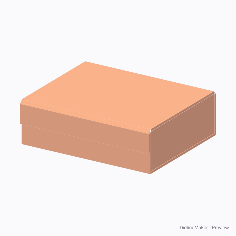 Leather wallet presentation box — Collapsible magnetic box