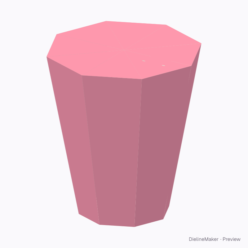 Flat-bottom cone carton with locking top