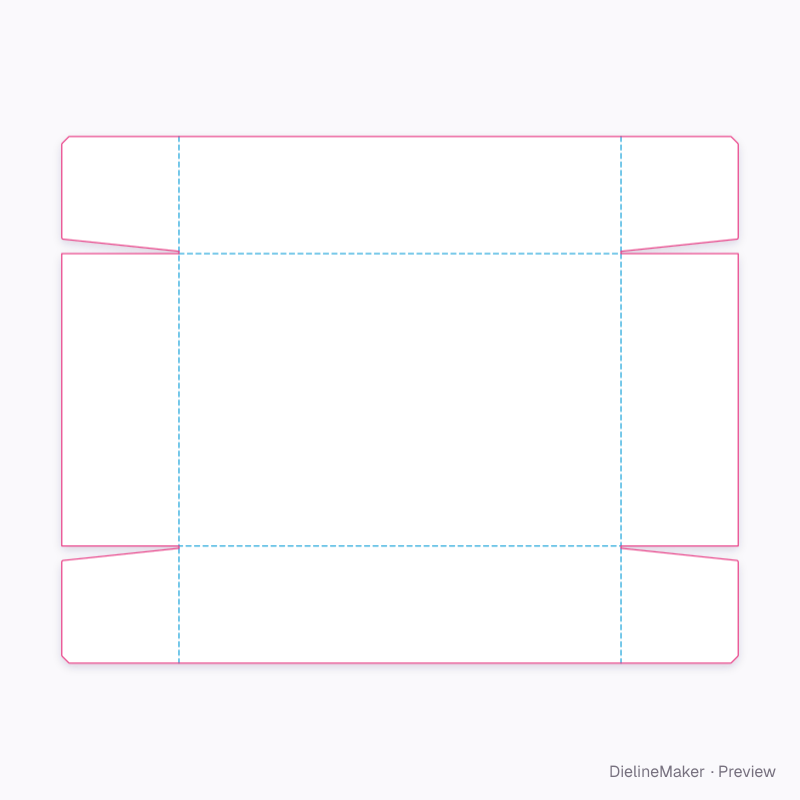 Parts tray 300×200×80 flat dieline