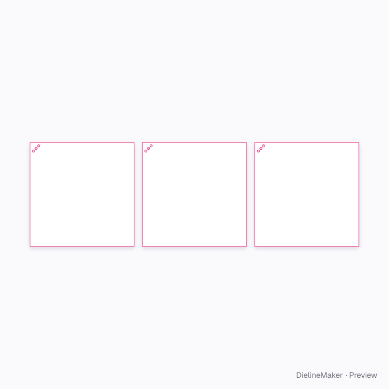 Square corner spiral notebook flat dieline