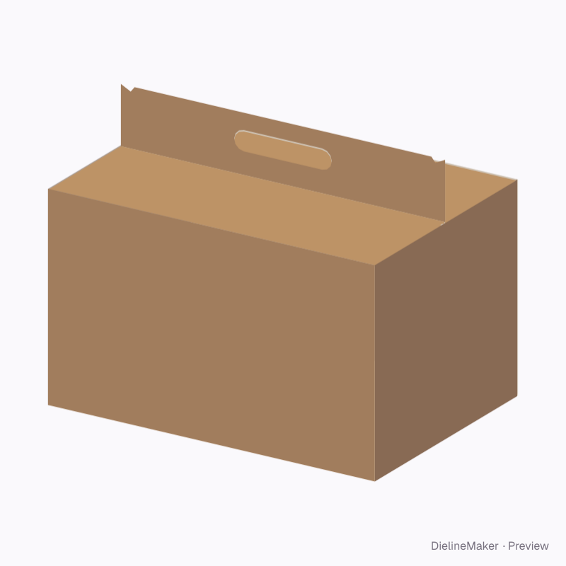 Slotted triangular-end handle