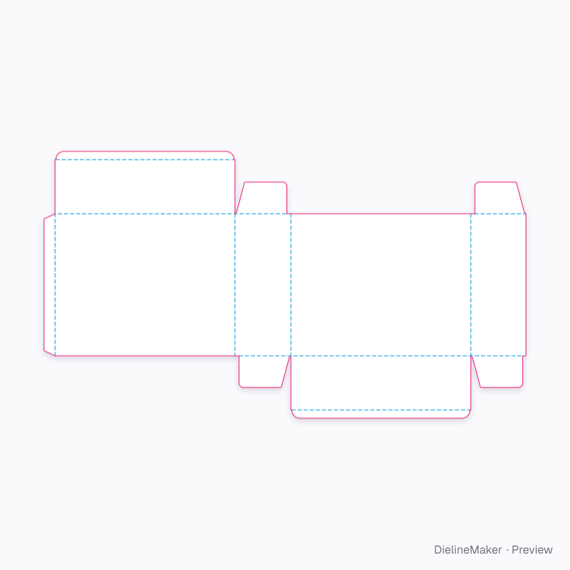 A4 archive file box 325×100×255 flat dieline