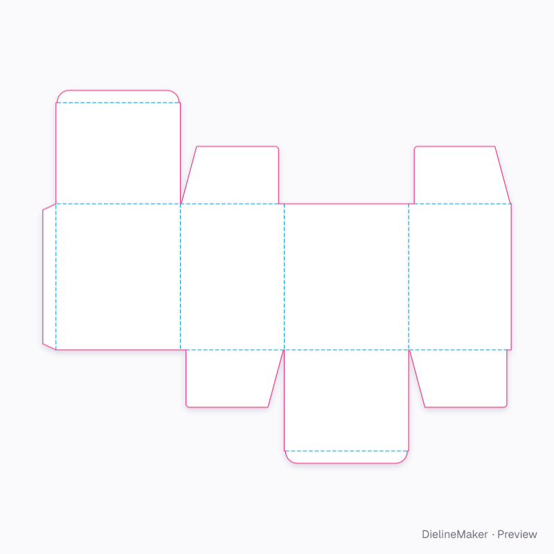 Coffee machine box 300×250×350 flat dieline