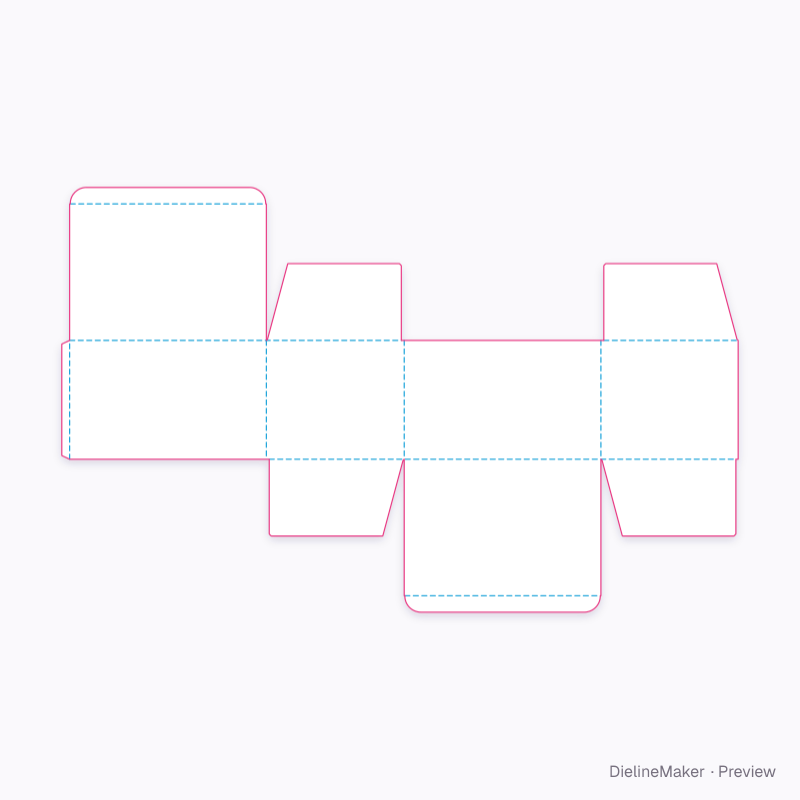 Bulk refill shipping carton — Corrugated tuck-end box flat dieline