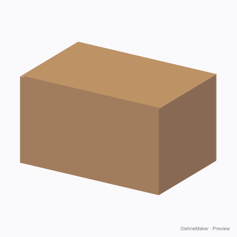 Compact parcel carton — Corrugated tuck-end box