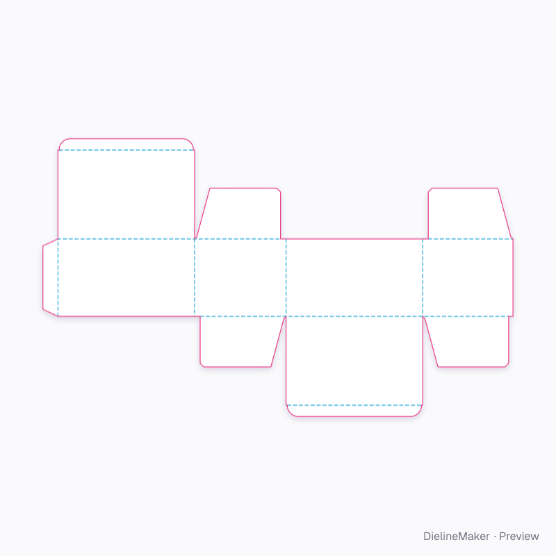 Flat dieline preview