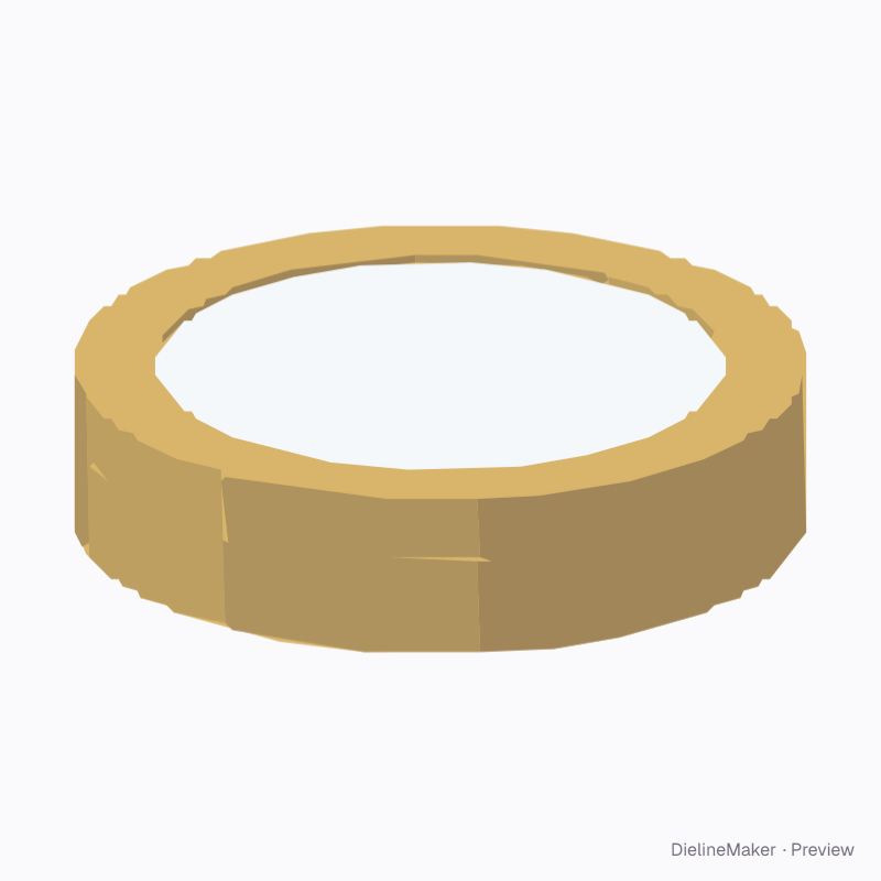 Round cosmetic powder compact