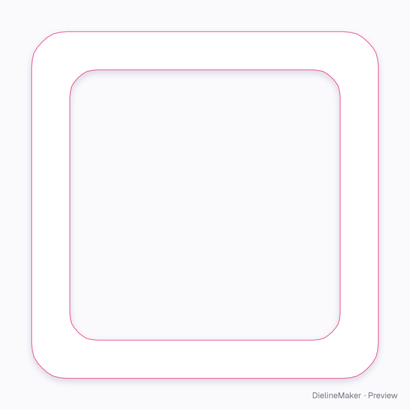 Square eye shadow quad flat dieline