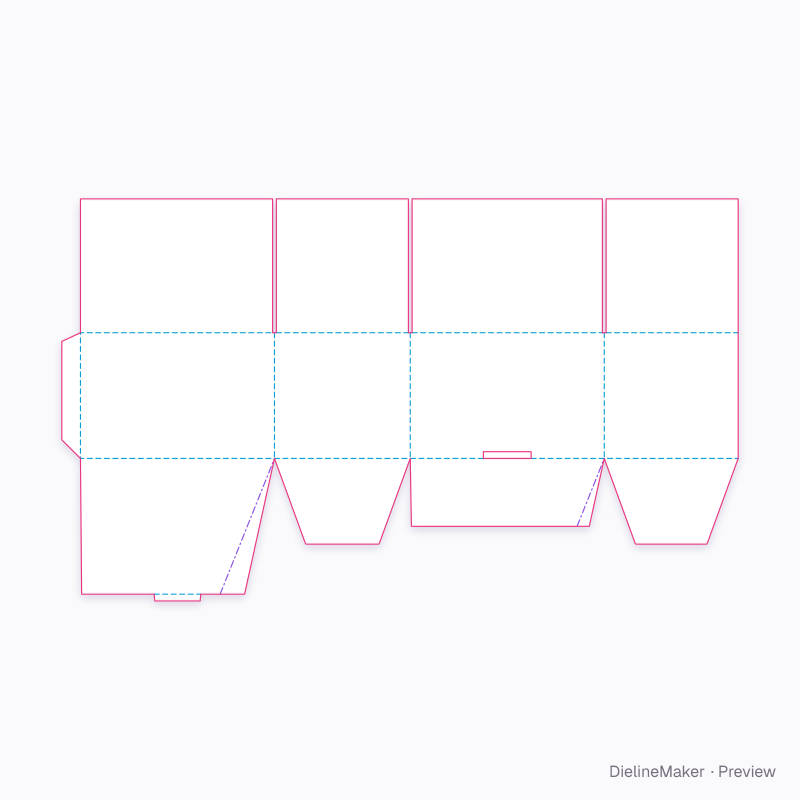 Book carton 330×230×200 flat dieline