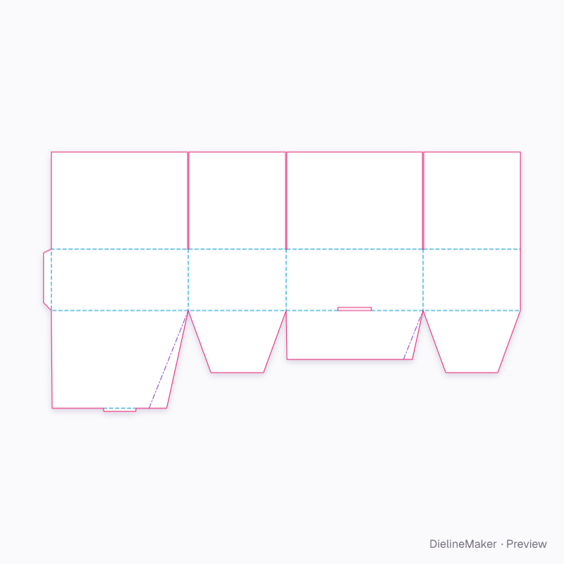 Fast-erect shipper 350×250×150 flat dieline