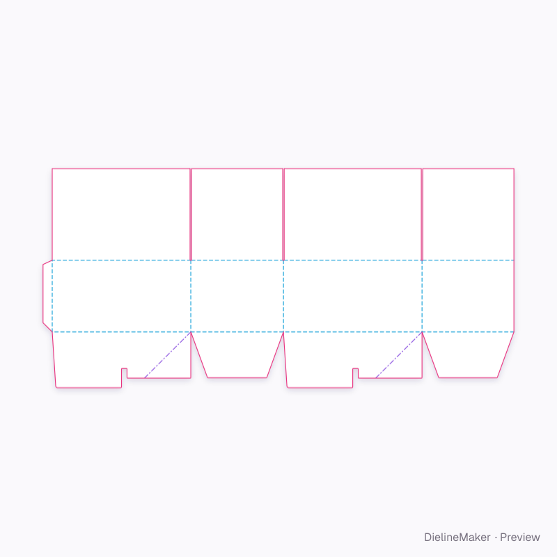 Flat dieline preview