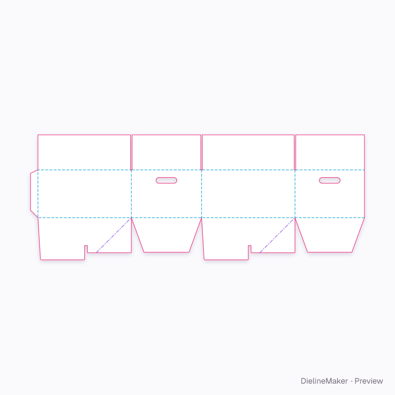 Meal-kit box 400×300×200 flat dieline