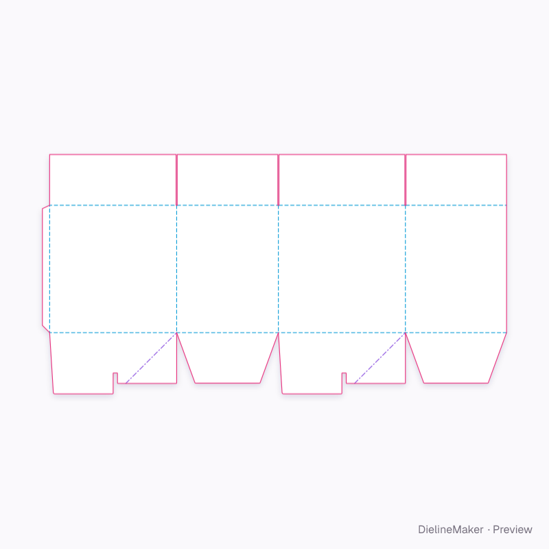 Small appliance carton — Crash-lock shipper flat dieline