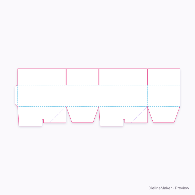 Footwear shipping carton — Crash-lock shipper flat dieline