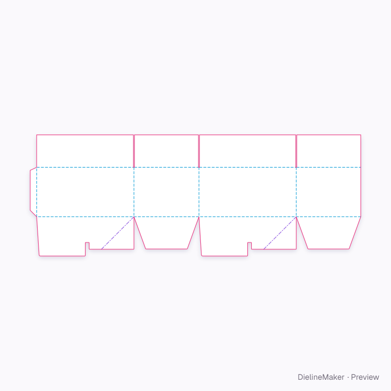 Crash-lock shipper flat dieline