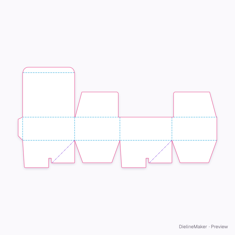 Headphones box 230×200×100 flat dieline