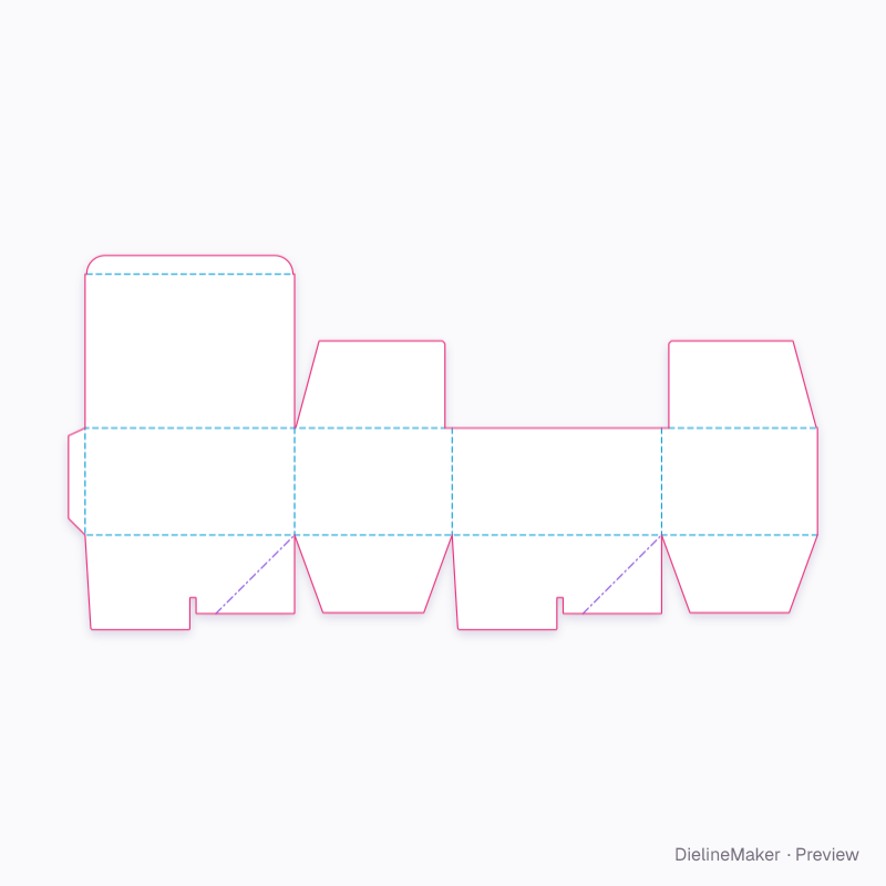 Meal-kit box 400×300×200 flat dieline