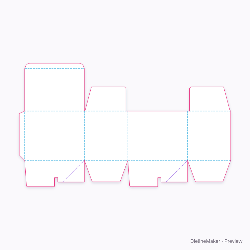Protein tub shipper 220×160×180 flat dieline