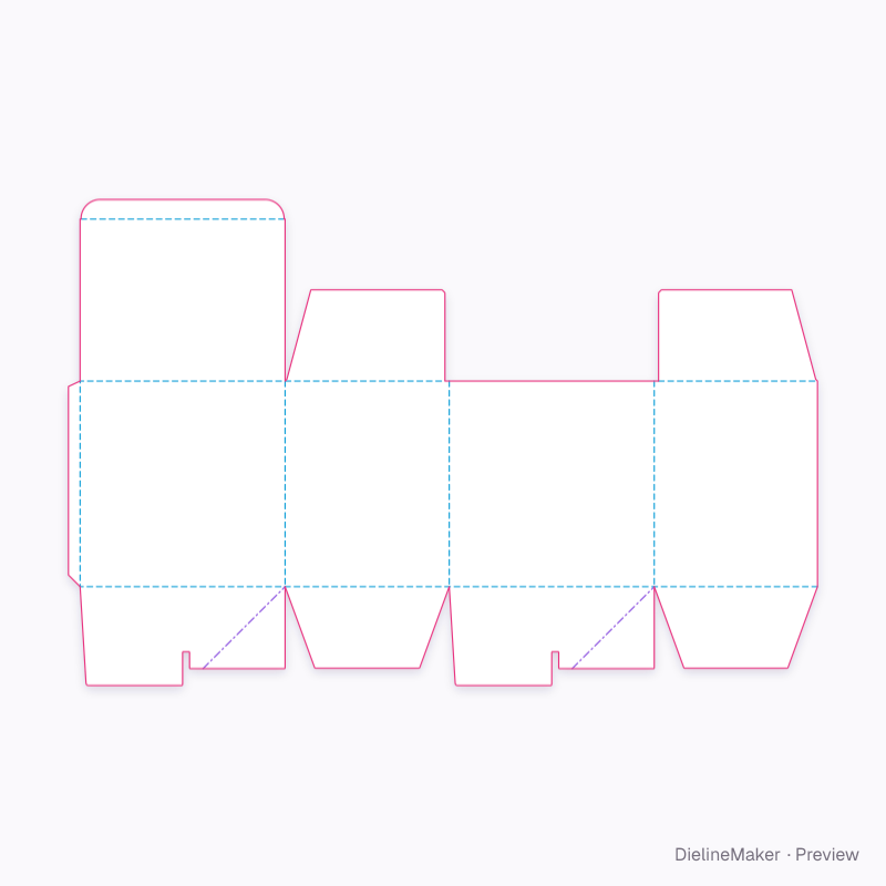 Flat dieline preview