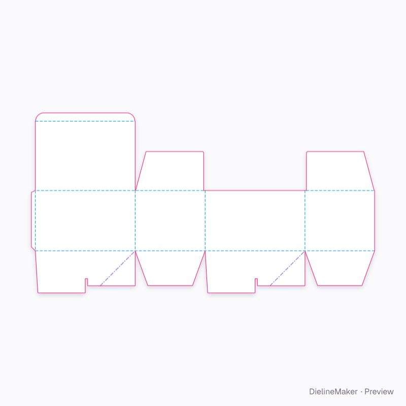 Bulk refill shipping carton — Crash-lock tuck-top box flat dieline