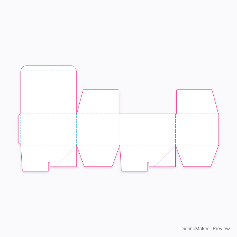 Flat dieline preview