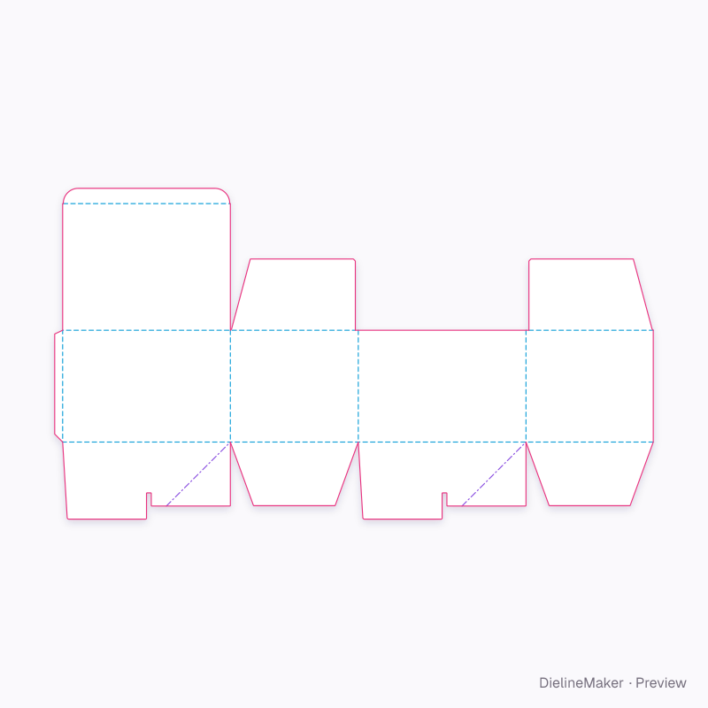 Archive storage carton — Crash-lock tuck-top box flat dieline