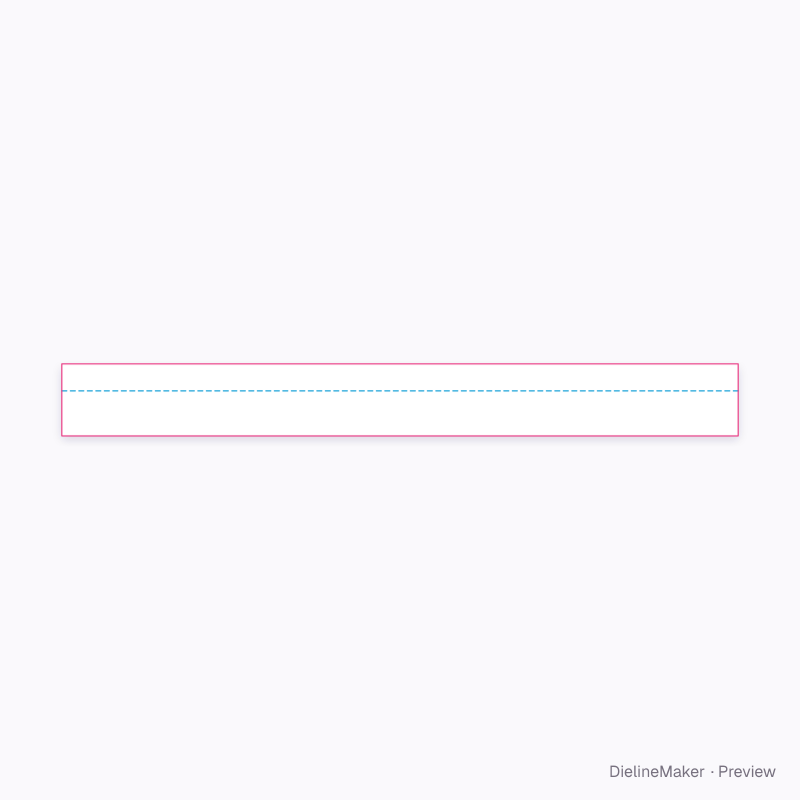 Creased L strip 1500×100×60 flat dieline