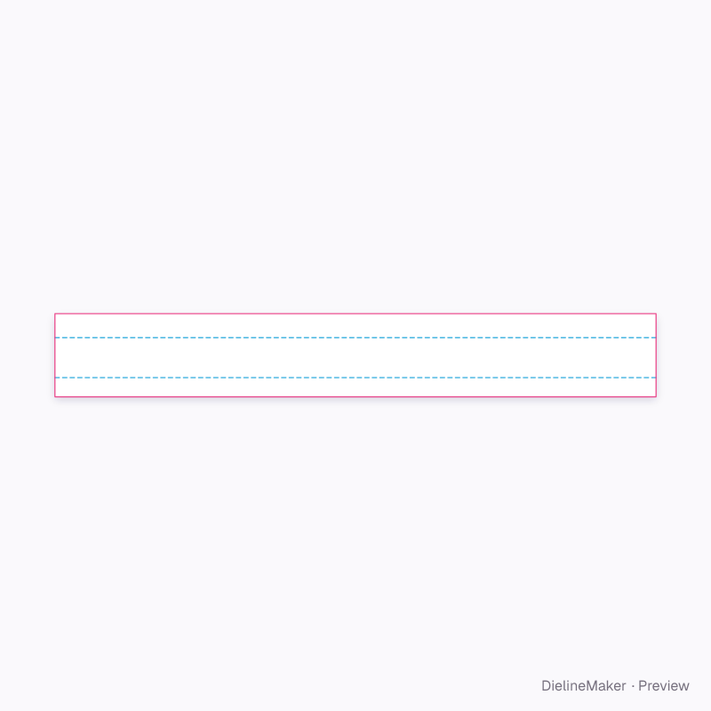 Creased channel strip 1500×100×60 flat dieline