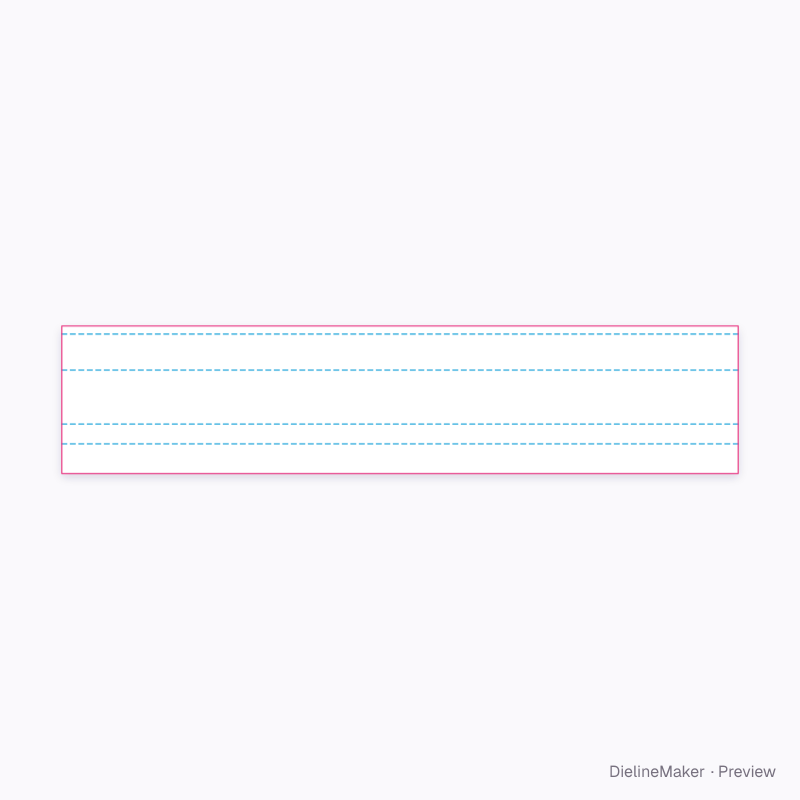 Flanged channel strip 1500×120×80 flat dieline