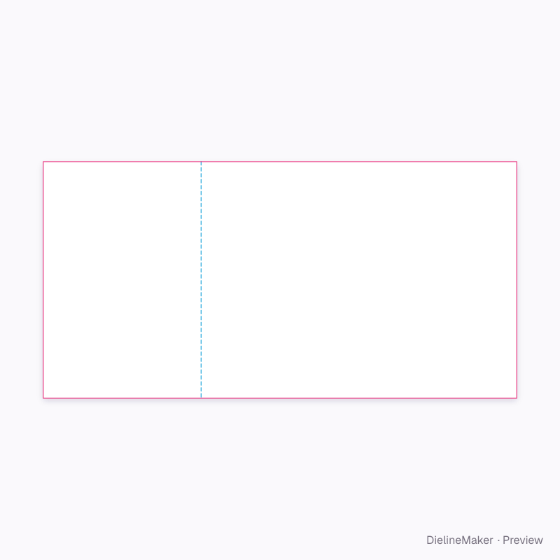 Creased L sheet 400×300×200 flat dieline