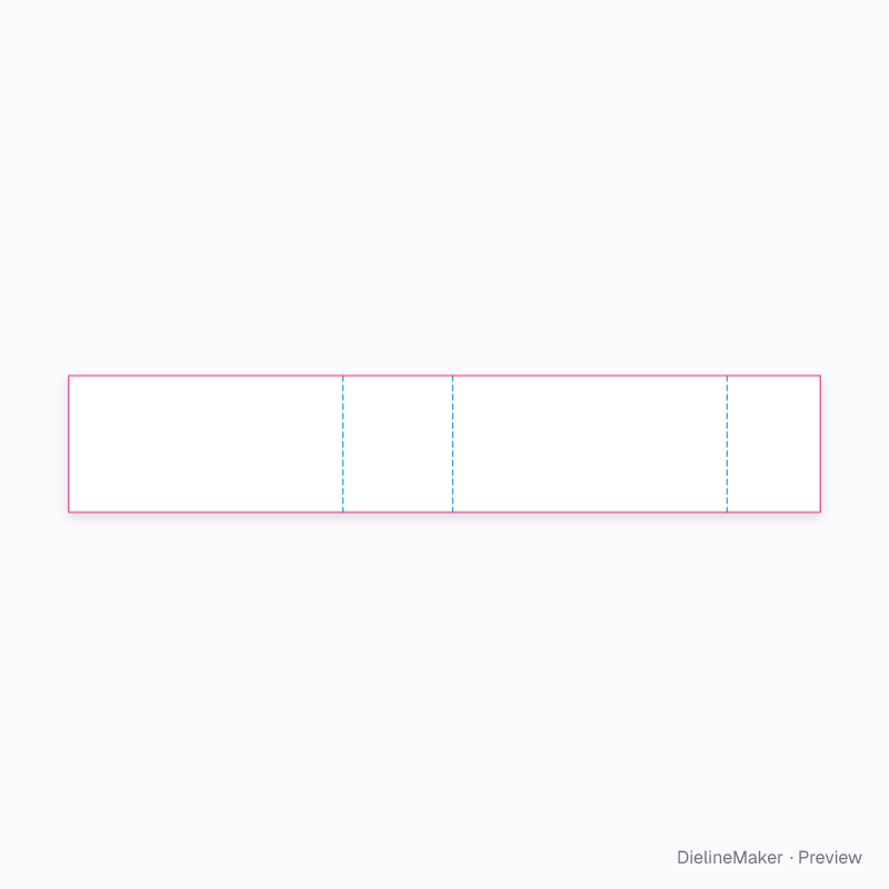 Covered channel sheet 500×250×200 flat dieline