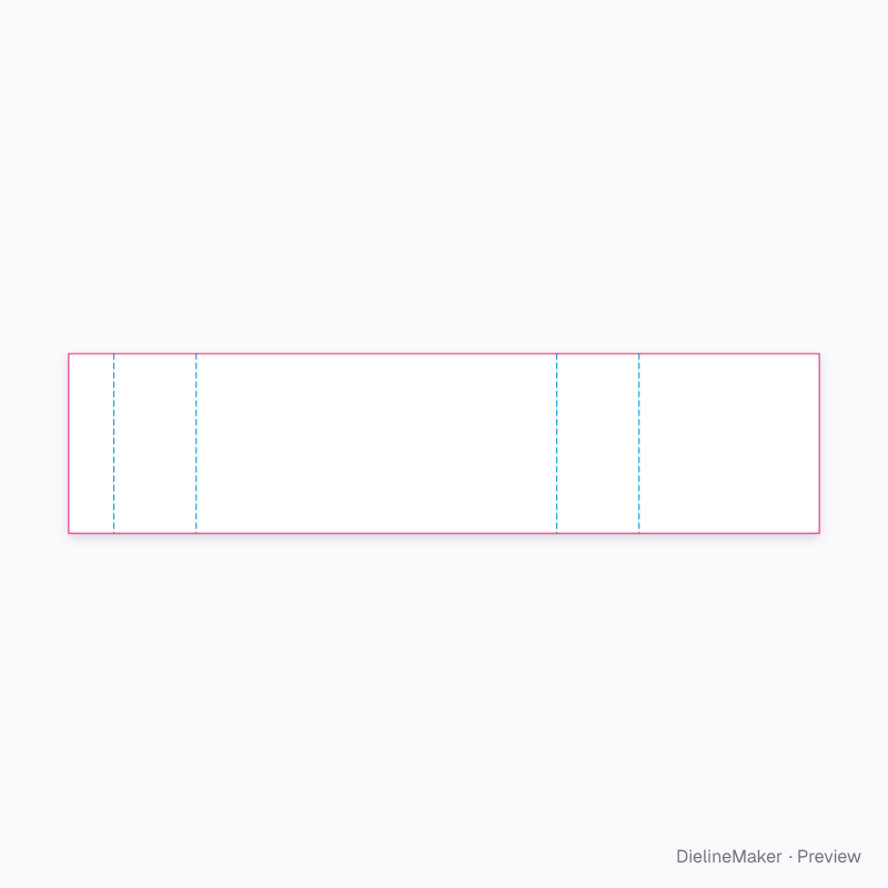 Creased wrap sheet 600×300×200 flat dieline