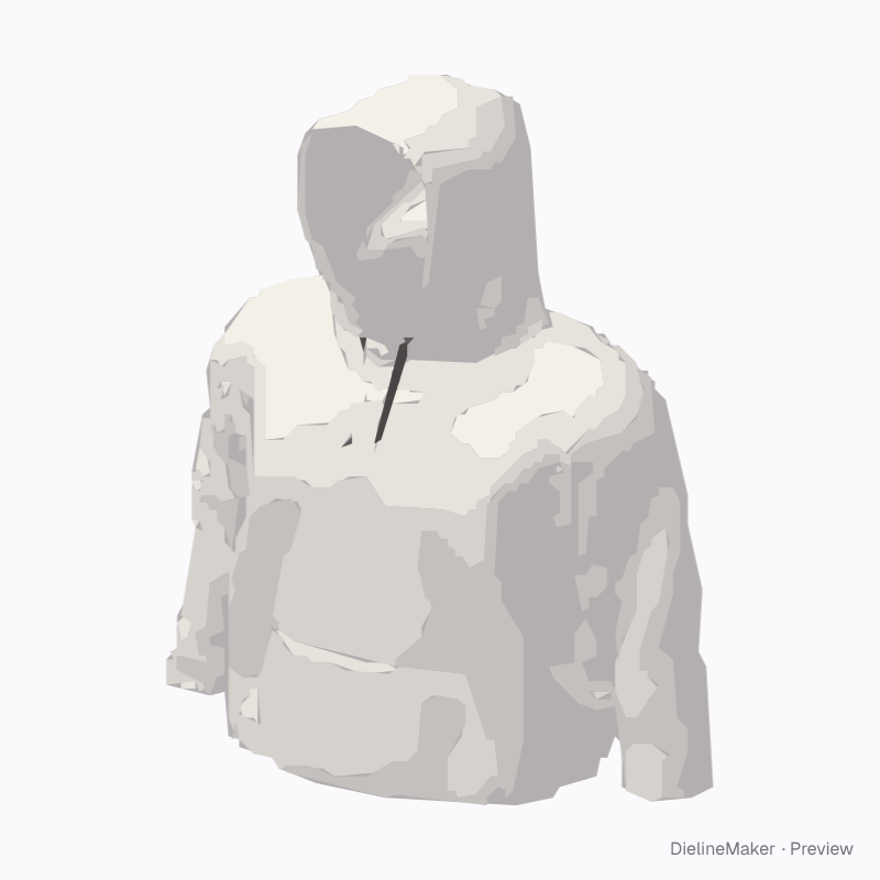 Cropped pullover hoodie