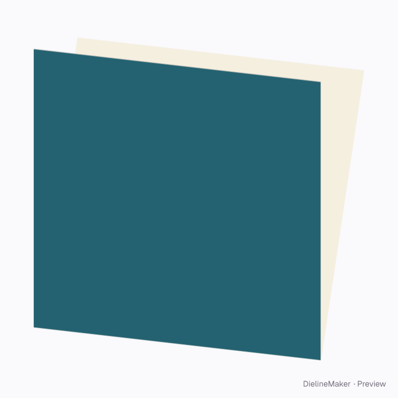 Square cross-fold leaflet 100 mm