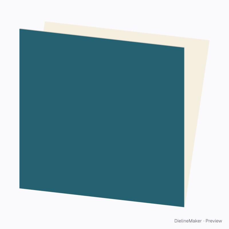 A5-square cross-fold leaflet