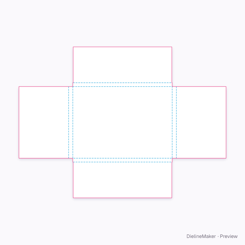 A3 print wrap 430×310×15 flat dieline
