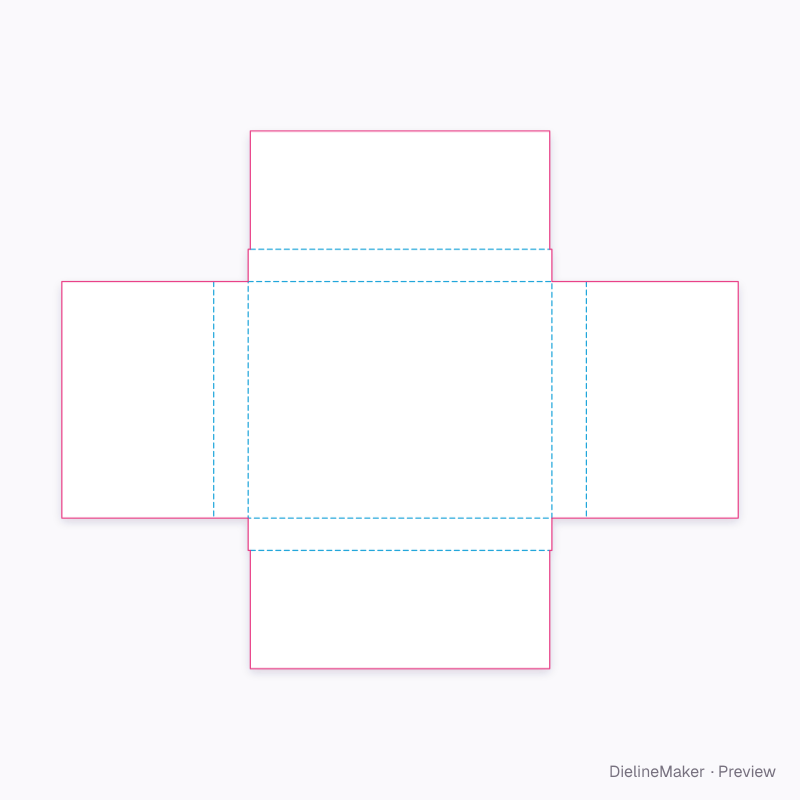 Picture frame wrap 450×350×45 flat dieline