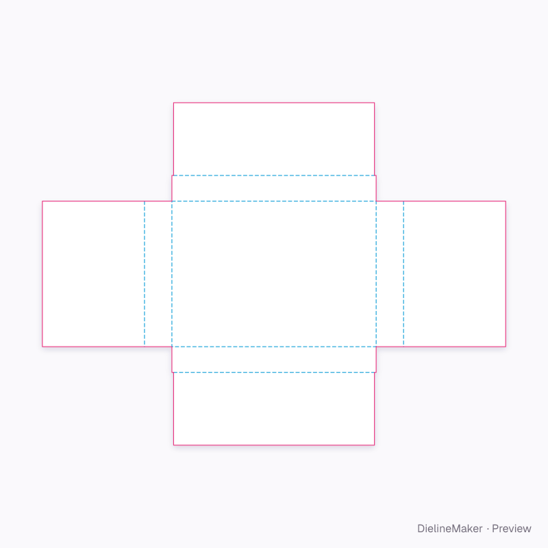 Laptop wrap 380×270×45 flat dieline