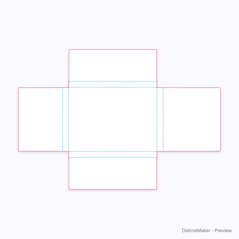 A4 document overlap wrap flat dieline