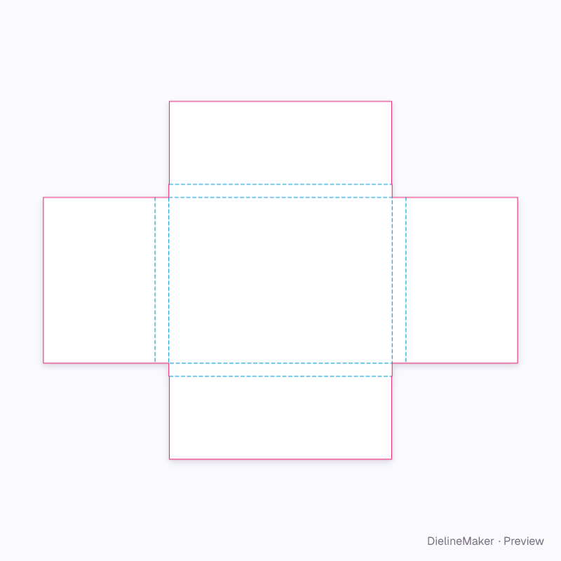 Art panel shipping wrap — Cross-fold book wrap flat dieline