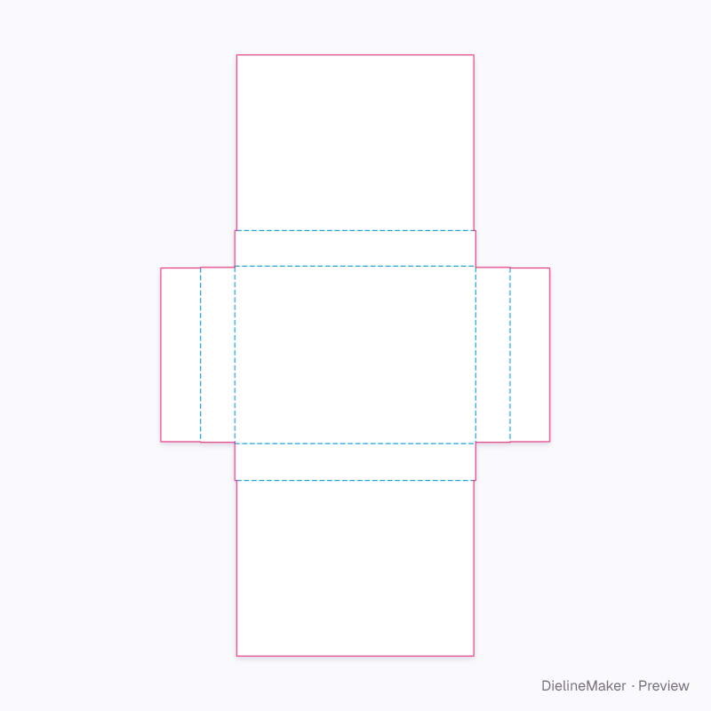 Full-cover book wrap flat dieline